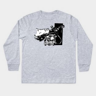 furry panhead Kids Long Sleeve T-Shirt